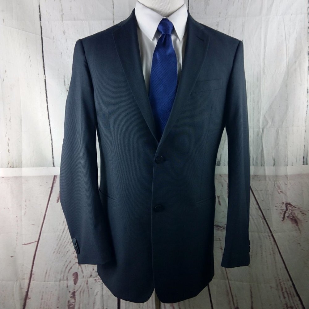Marc Ecko 40l 2 Button Blue Suit Blazer Jacket - image 2
